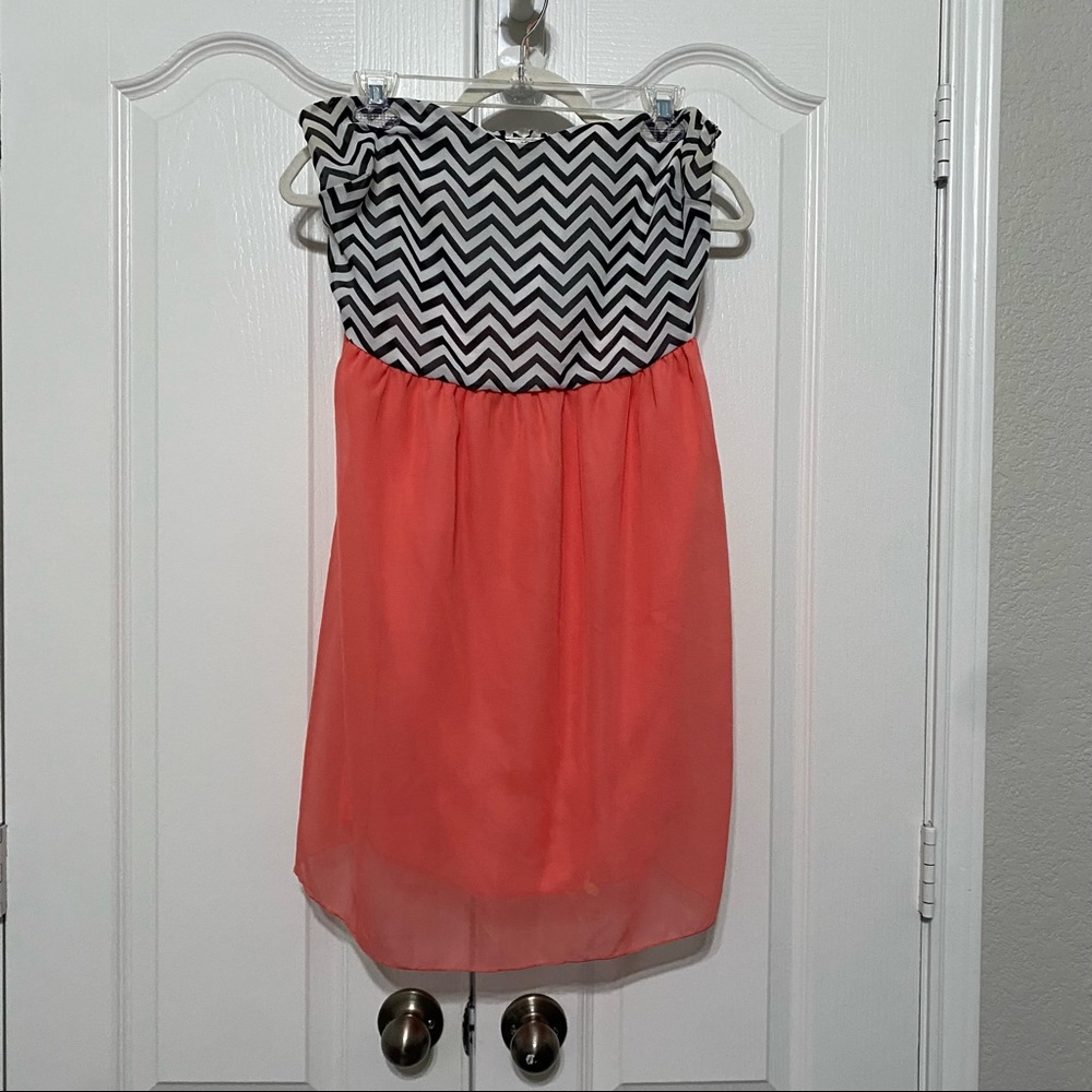 Coral chevron dress XL